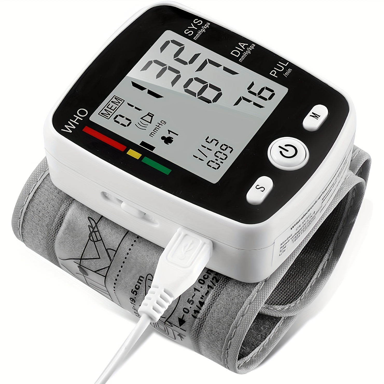  kun wrist   digital bp machine with large lcd display voice broadcast 2x99 readings memory adjustable 5 4 7 7 cuff usb rechargeable portable for   ck w355 blood pressure machine for adults Product details 5
