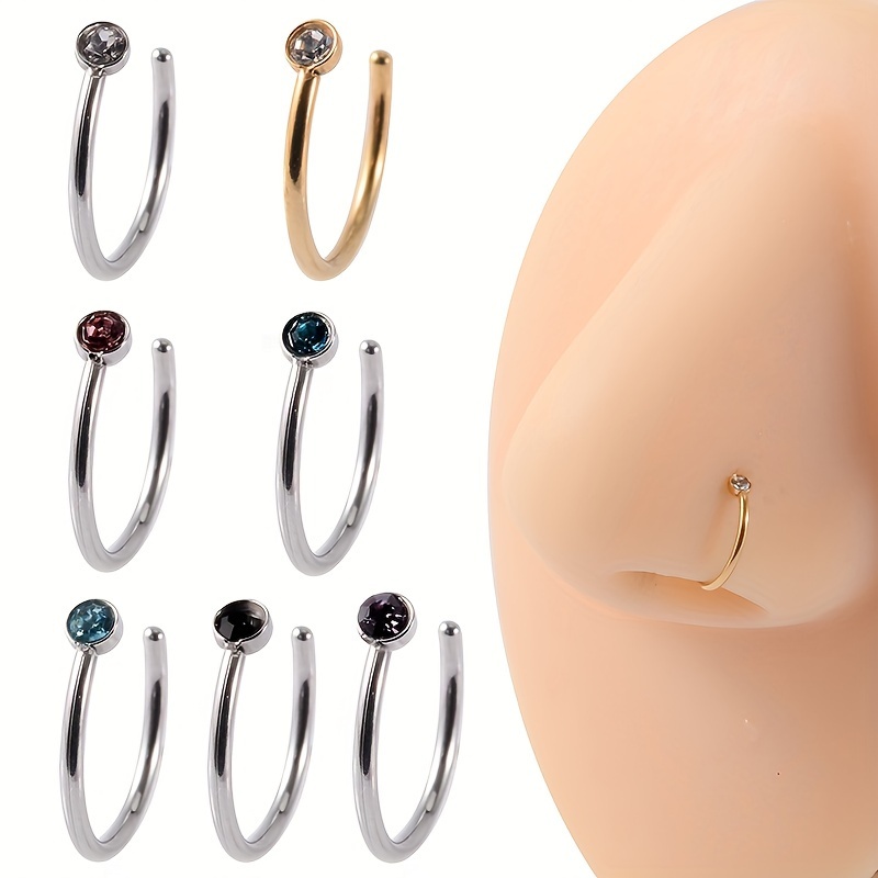 

1 Of Women's , -shaped Steel , Steel , 0.8mm Electroplated Colored , False Lip