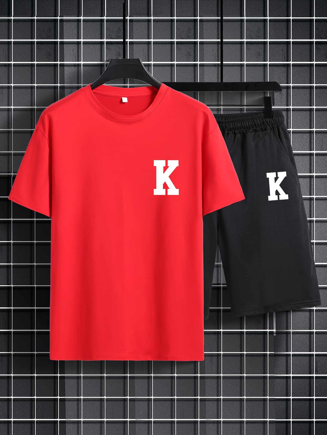 Conjunto De Camiseta E Shorts Com Estampa Gráfica Plus Size - Temu