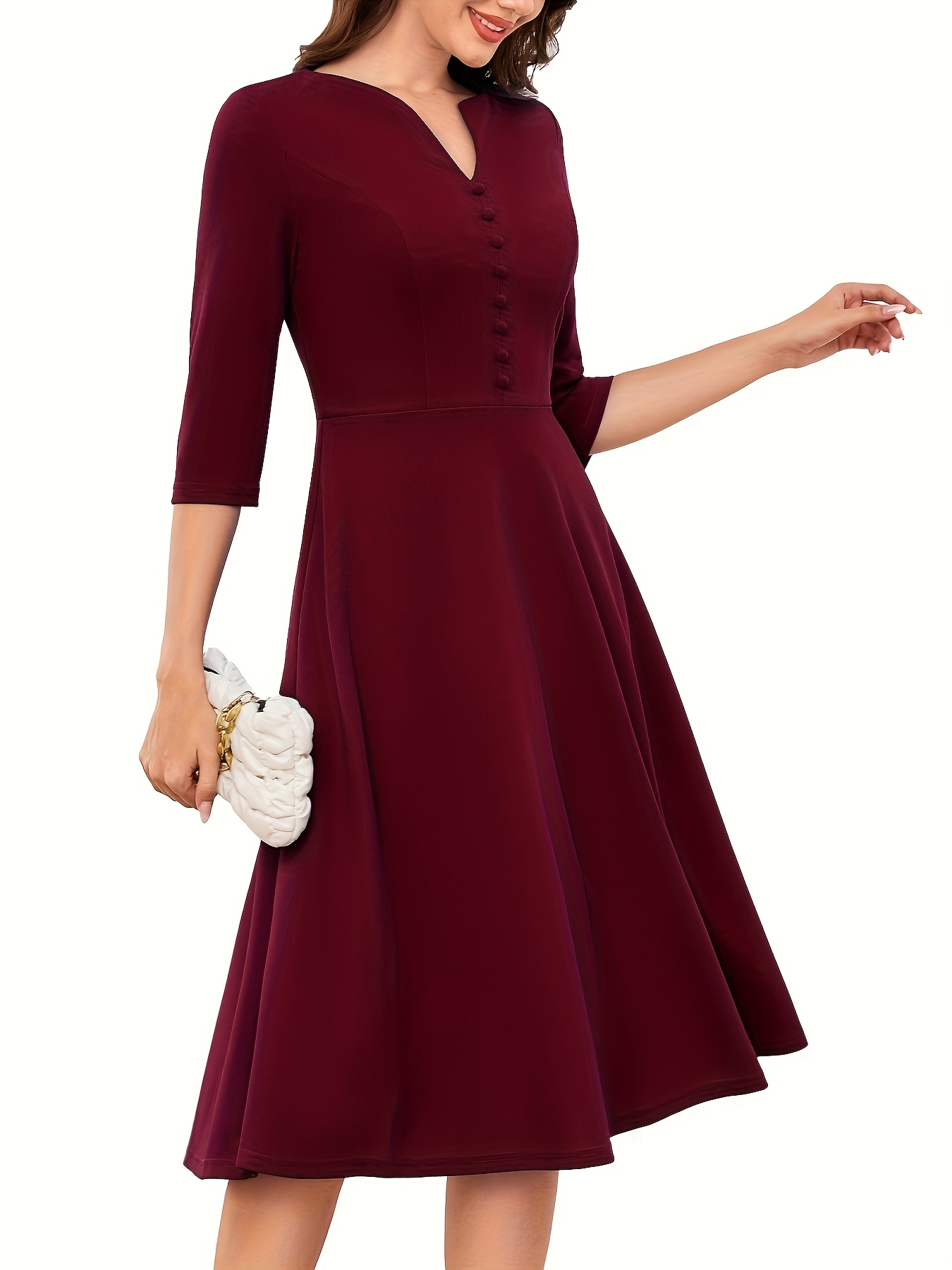 burgundy church dresses for women G11674-BUR-CO ( 1pc GMI Church And Choir Robe ) Burgundy / 8 main image 1