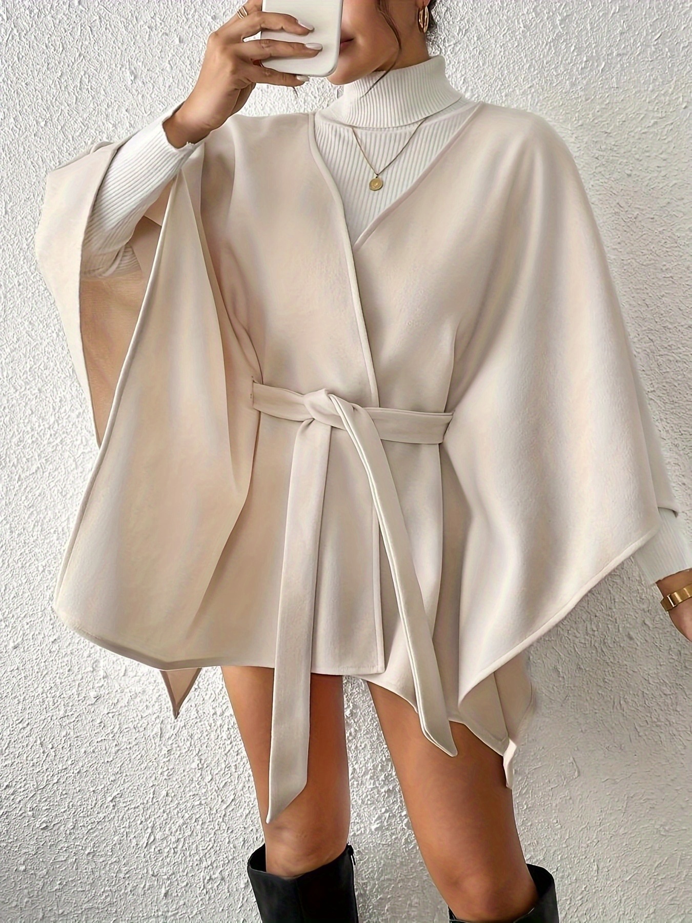 cape sleeve coat sold on Temu United States