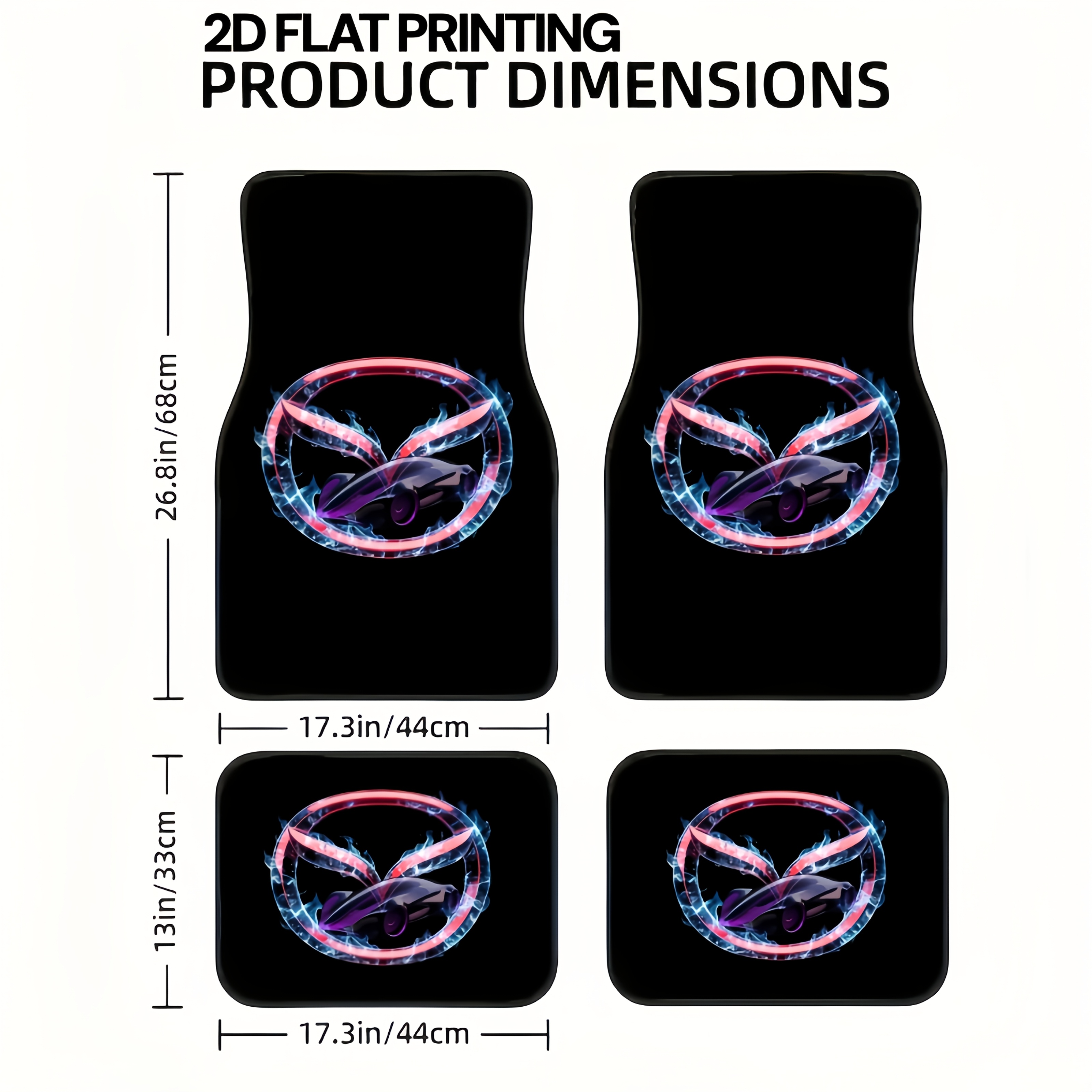 TEMU Preferred 4pcs Car Floor Mats, Universal Auto Foot Mats Easy To Clean & Install, Fit For Most Cars & Suv