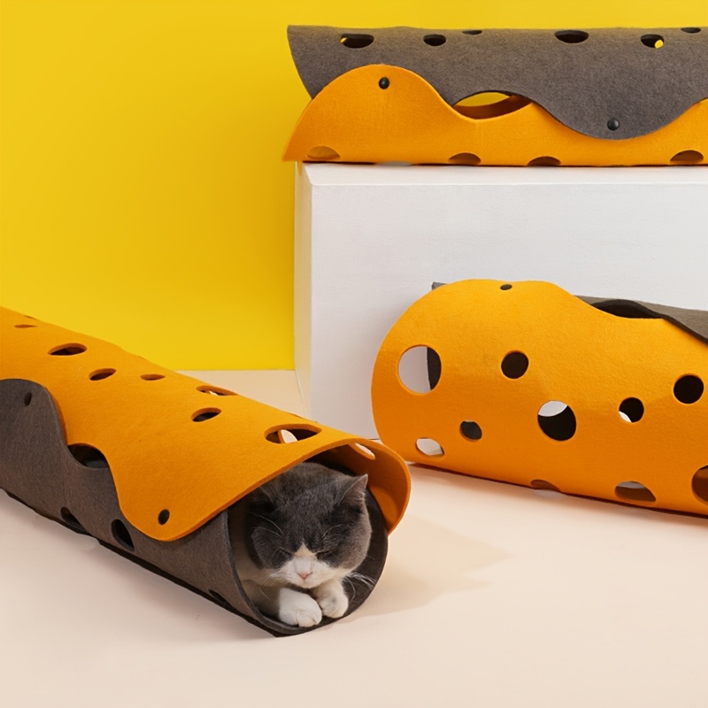 

Interactive Cat - Wool Felt Crawling Channel With , Polyester Material, Ideal For Cats, Cat Tunnels For Indoor Cats