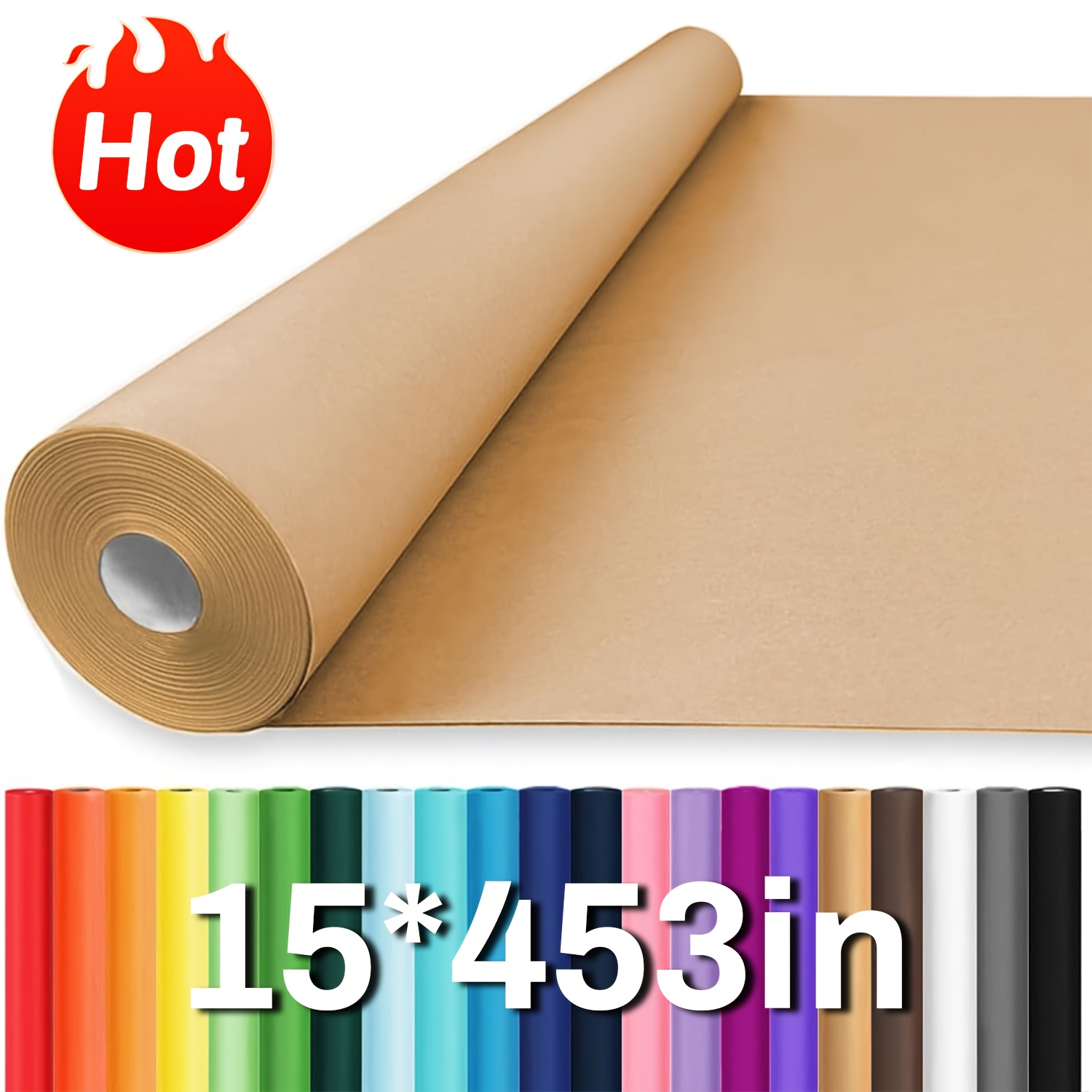 TEMU Wrapping Paper Roll, Packing Paper Roll For Gift Wrapping Craft Bulletin Board Banner Flower Packing Moving Shipping 80gsm