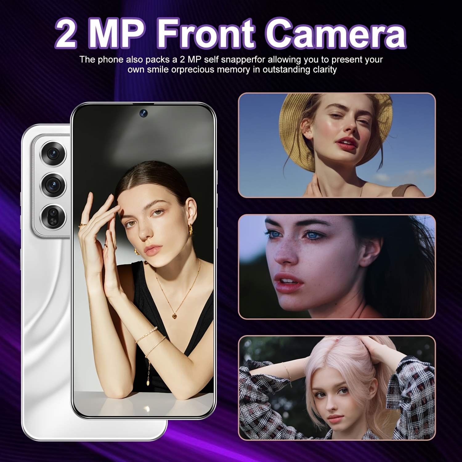 ASTARRY C3 Smartphone, 6.5-inch IPS Display, 2GB RAM, 16GB ROM, 4-Core Processor, 3G, Dual SIM, 2MP Front Camera, 5MP Rear Camera, 3000mAh Battery, Android 8.1, USB Type-C, Wi-Fi, 720p Video, 720x1280 Resolution, Touchscreen, Unlocked - 2024 Model Year