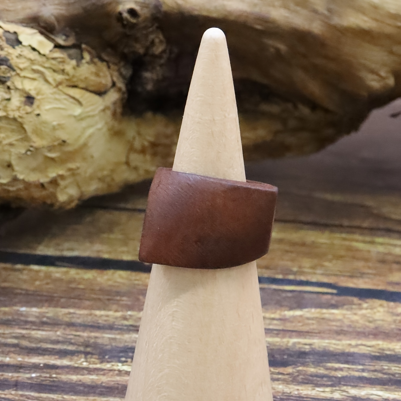 

Bohemian Style Wooden Ring For Women - Suitable For And Music Festivals