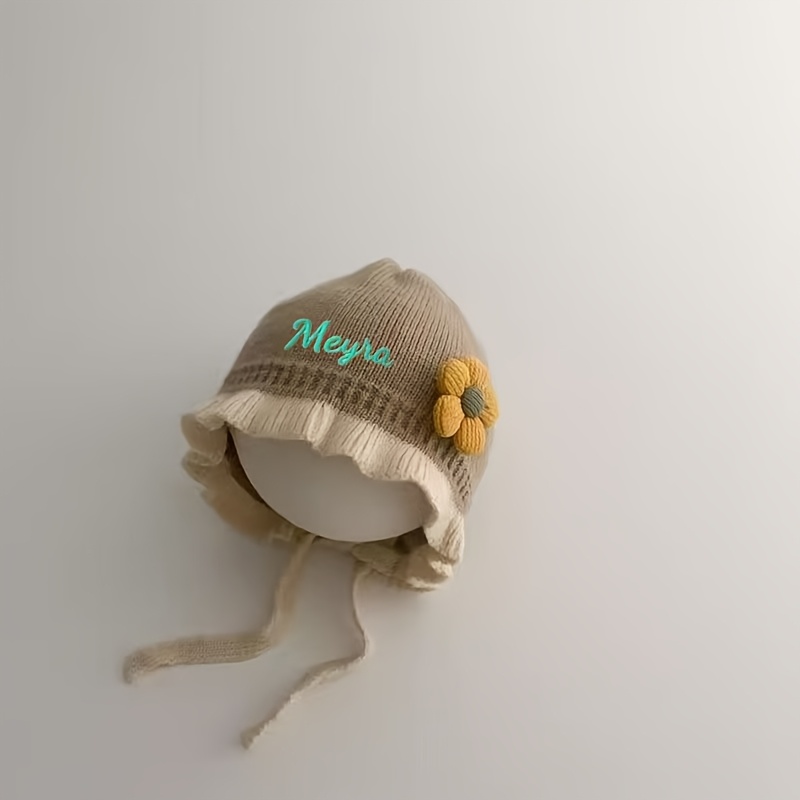 TEMU 1pc Custom Personalized Fashion Ear Bonnet, Soft Fabric -friendly Lining, , Holiday Wear For Autumn/winter - Double-layer Warm Ear Design, Soft