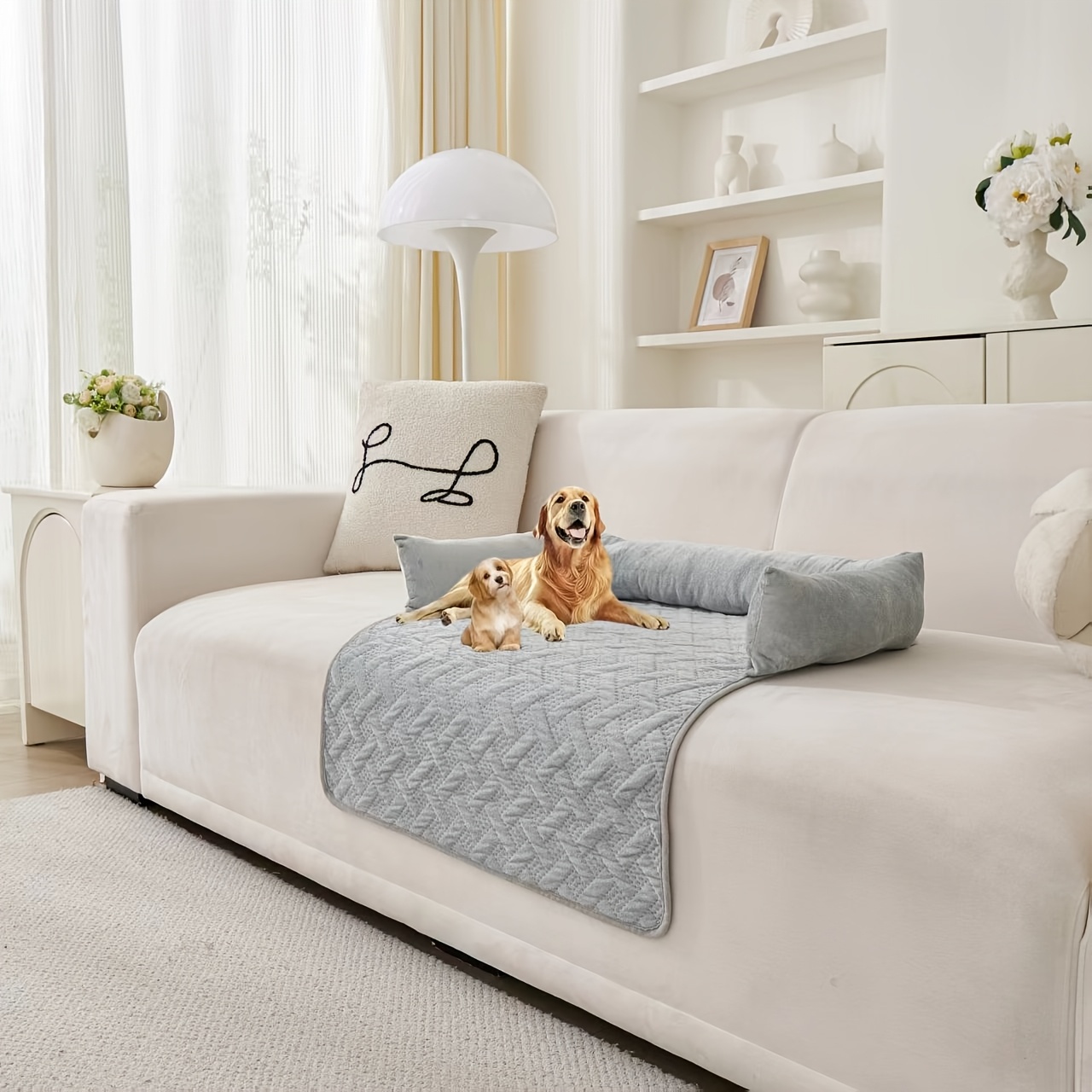 1pc plush pet bed with   warm sofa cushion machine washable   bed non slip bottom multiple sizes small medium large dogs cozy   room bedroom training ideal gift for pet owners   home decor geometric pattern durable fabric home decor lovers stylish pet accessory   fabric small dog owners Product details 8