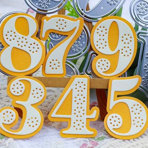 1pc number metal cutting die diy decoration embossing die cut greeting card making template suitable for album card making handmade