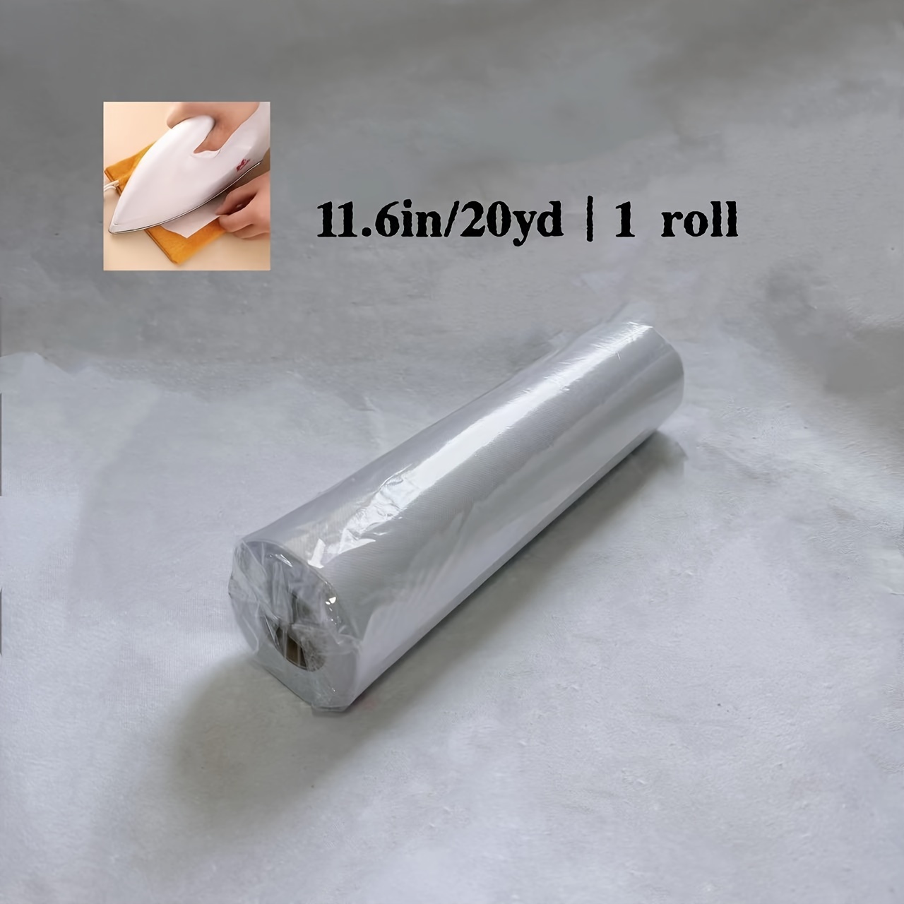 E-shop Mittelschweres Weißes Bügel-Non-Woven-Stoff-Interfacing, 11.6" x 20 Yards - Polyester Einseitige Futter für DIY-Bastelarbeiten & Nähzubehör