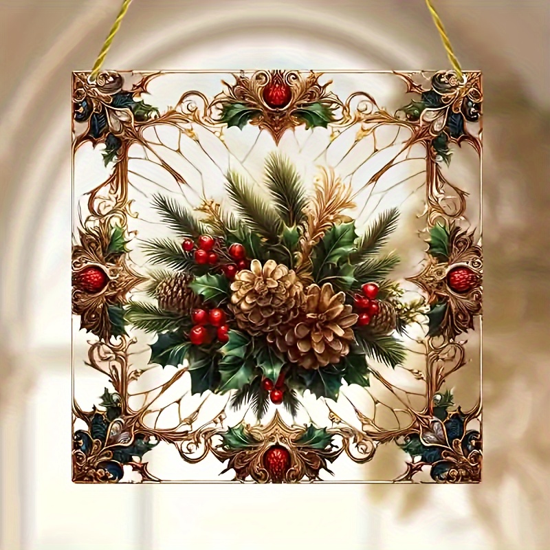 

Charming Pine Cone Light Catcher - Colorful Christmas Window Hanging, Perfect For Living Room & Bedroom Decor, Ideal Outdoor Garden Party Accessory & Unique Gift For Birthdays Or Housewarmings