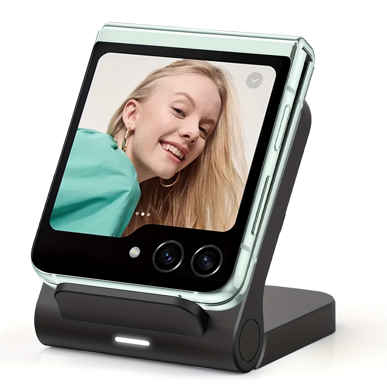 15W Hurtig Trådløs Oplader Stand til Samsung Galaxy Z Flip Serien, Kompatibel med Z Flip 8/7/6/5/4/3/Razr 70/60/50/2026/2025/2024, Ikke-Foldbar