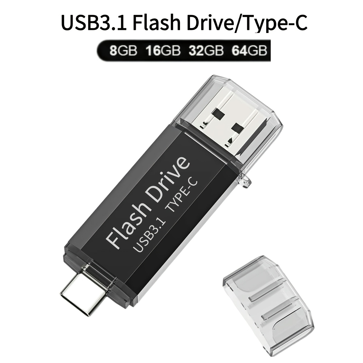 

Clé USB C Haute Vitesse Lansten - 8GB/16GB/32GB/64GB Clé USB Double OTG, USB 3.1 & Type-C pour SamSung, Huawei, pour MacBook,