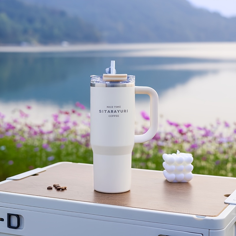gobelet isolé en acier inoxydable 900ml avec paille et poignée, étanche, bpa, idéal pour le camping air et , multicolore Détails du produit 1