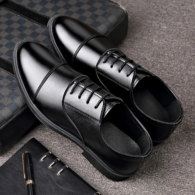comfortable black dress shoes for wedding Men's Classic Shoes Black Patent Leather Shoes Wedding Dress Shoes For Men