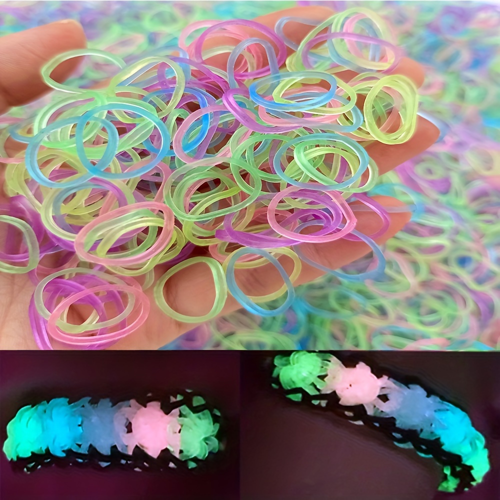 

200/500pcs Set - Diy Transparent Rubber Bracelet Making Kit, Handmade -the-dark Jewelry Crafting Accessories For Party Favors, Creative Gifts For Christmas, Halloween, Valentine's Day