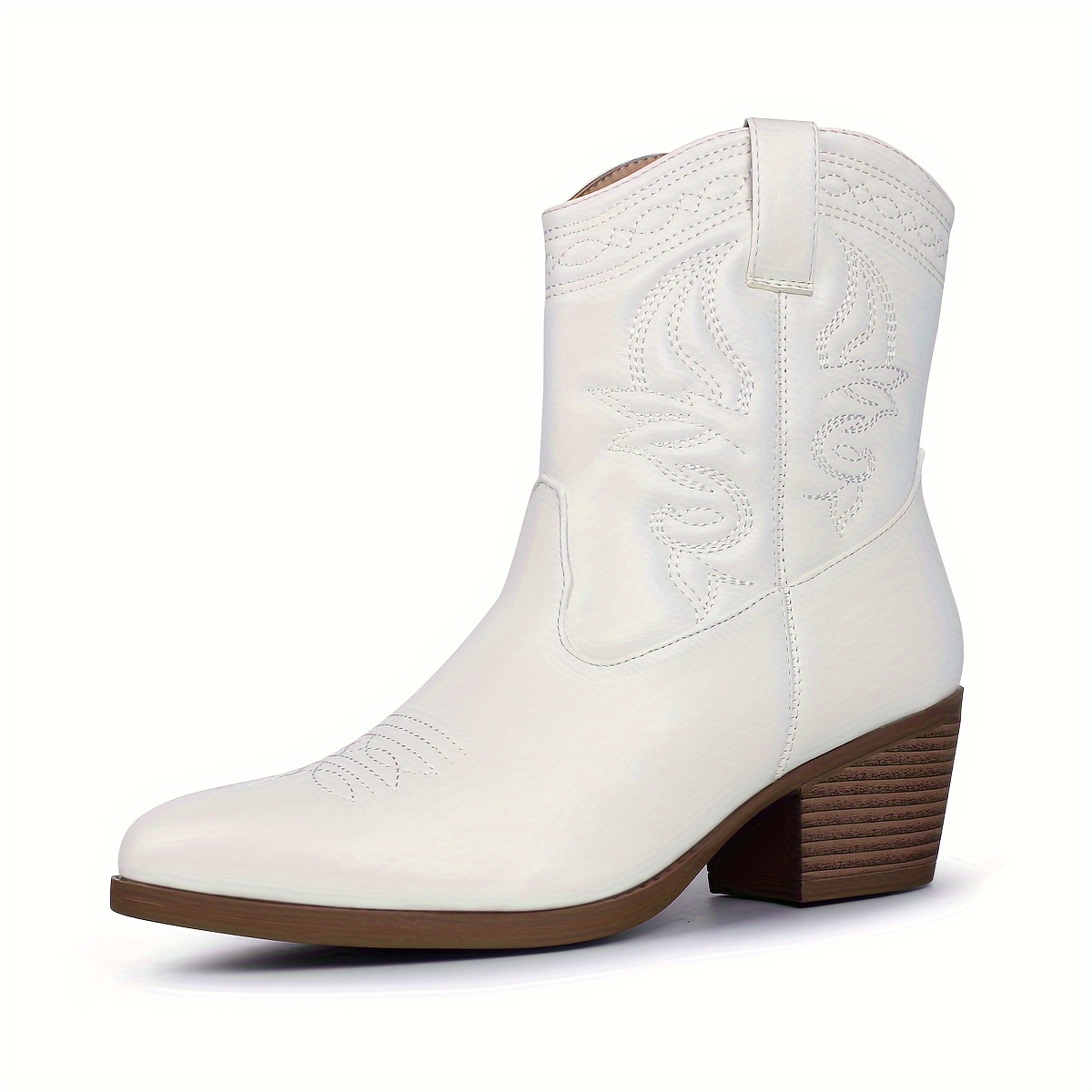 Ankle Boots Embroidered Toe Temu Canada