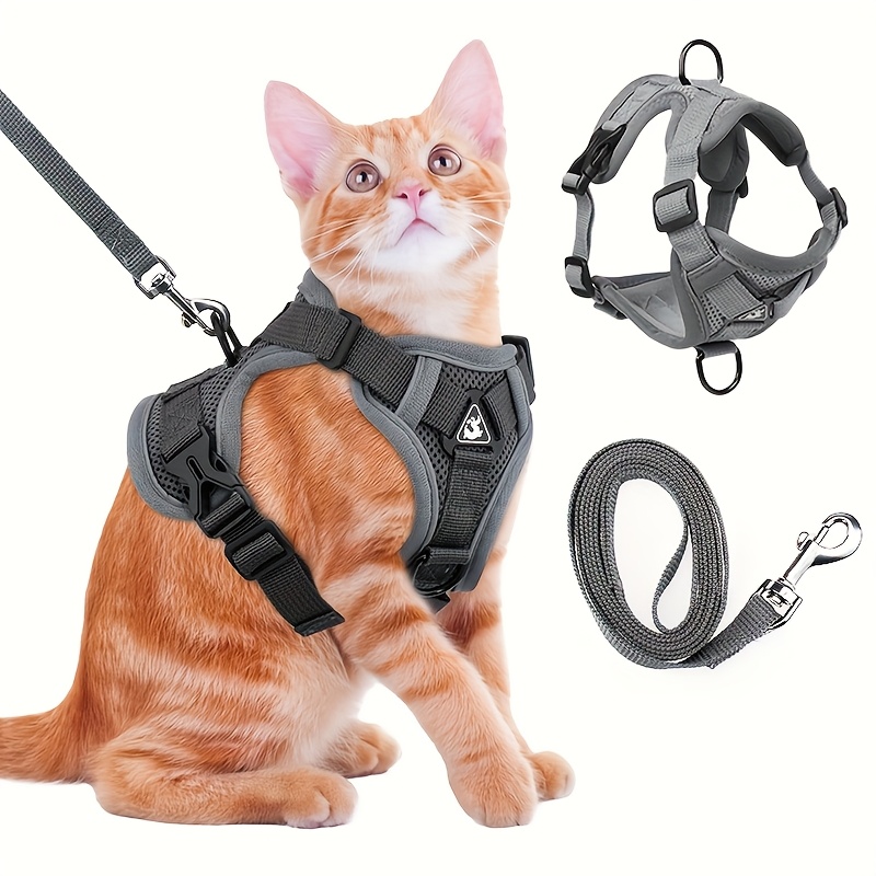 Image of Anti-escape Cat Chest Strap Adjustable Applicable To 95 Countries Breathable Reflective Walking Rope Kitten Outdoor Walking Safety Rope Family Holiday Gift