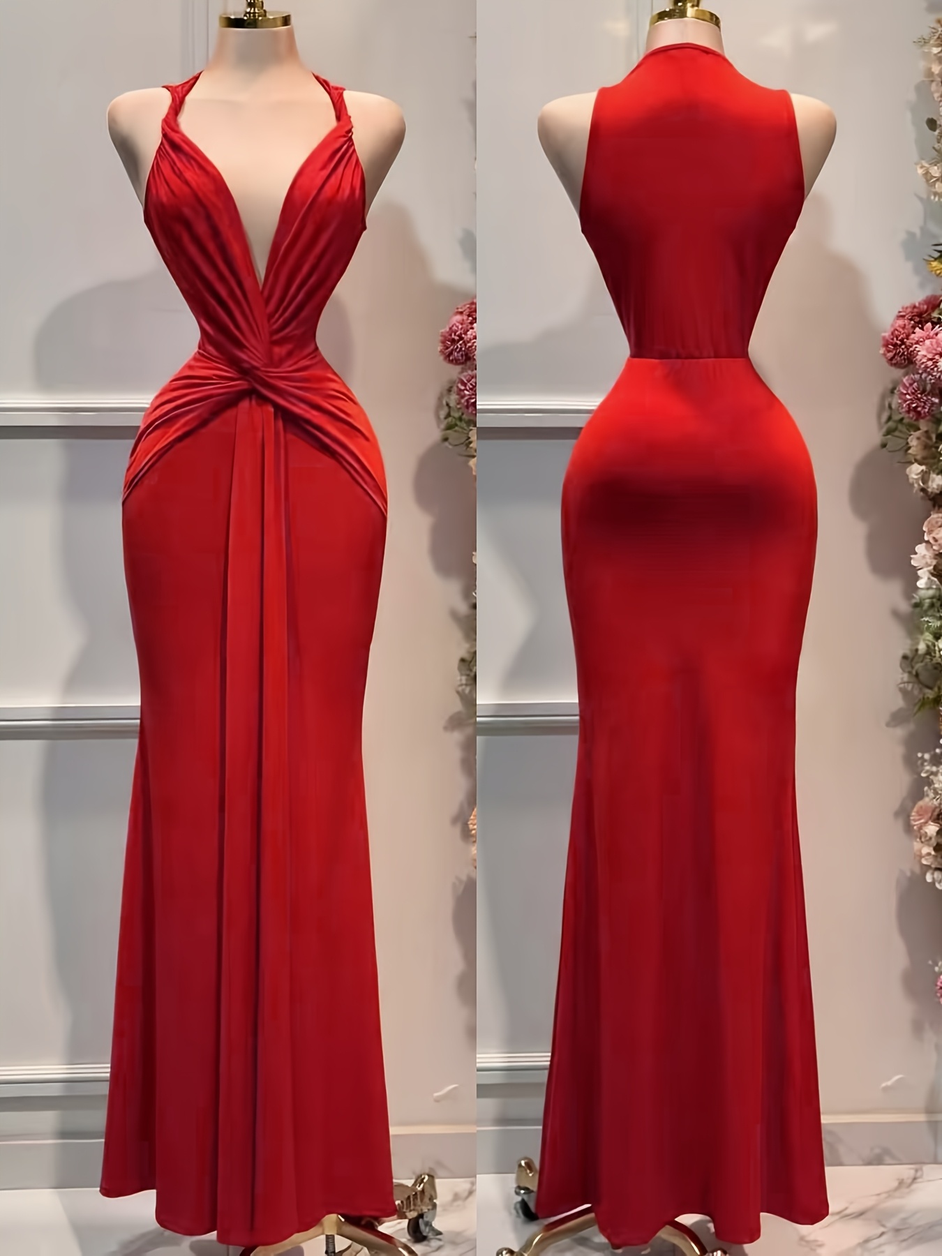 women's red off the shoulder dress for a cult wedding GATHERED OFF-SHOULDER GOWN Basic Casual Dresses Ladies Magenta Color:ballet slipper bengaline This off