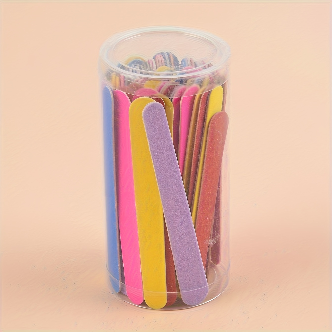 Image of Each Bucket Contains 80 Disposable Nail Files, Suitable For Use In Nail Salons And At Home. Nail File Strips Are In Care , Mixed Color Options The Needs Of Different Customers.