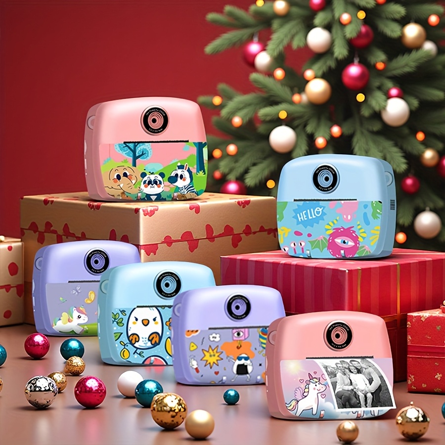 Appareil Photo Instantané Pour Enfants Ponoseu - Imprime Les Photos Sans Encre, 1080P, 32GB Incluse - Cadeau 3-12 Ans Rose