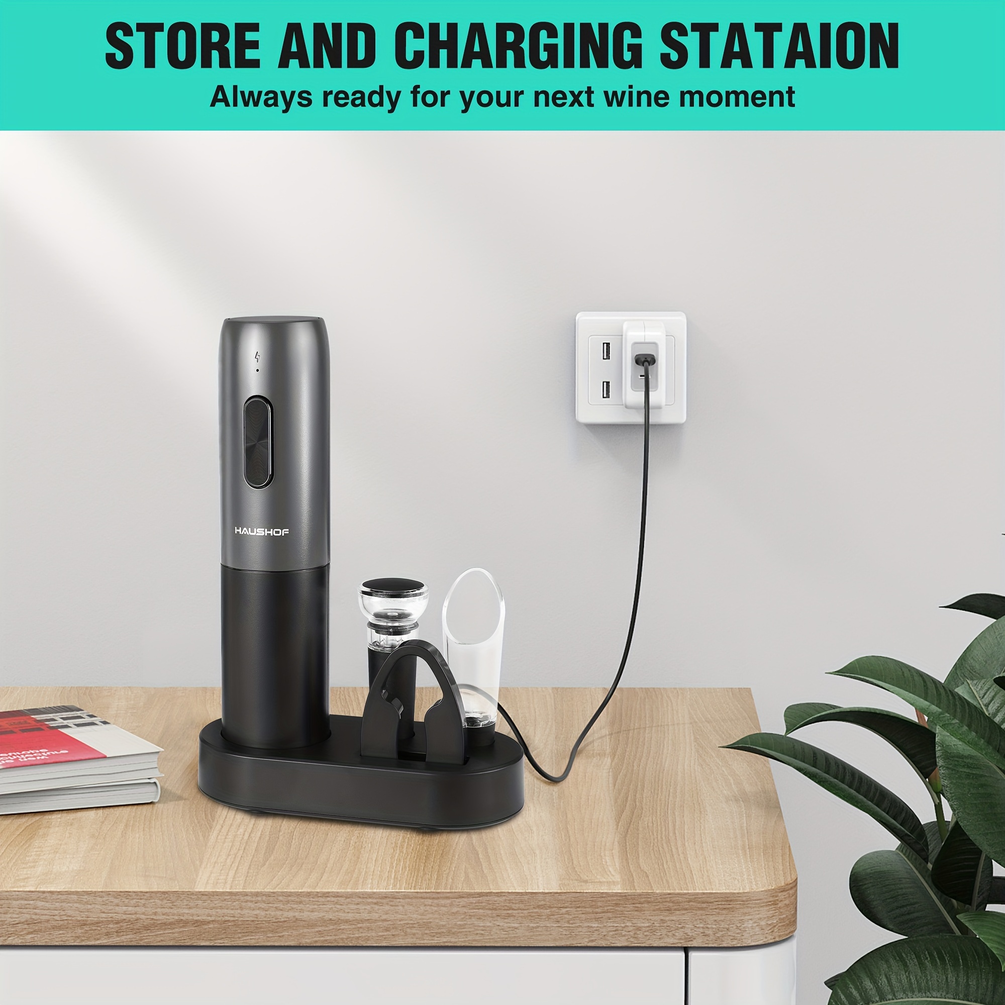     wine   set     wine     charging   rechargeable   wine   and wine accessories including   pourer wine       details 4