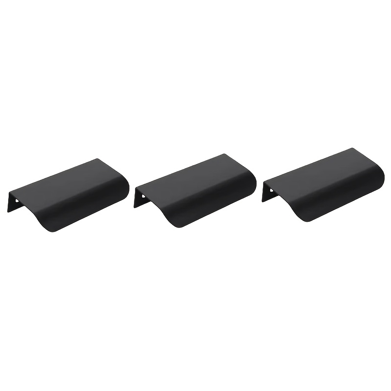 3/6pcs Cabinet Door Handle Wardrobe Invisible Modern Simple High-end Black Golden Cabinet Minimalist Drawer Handle