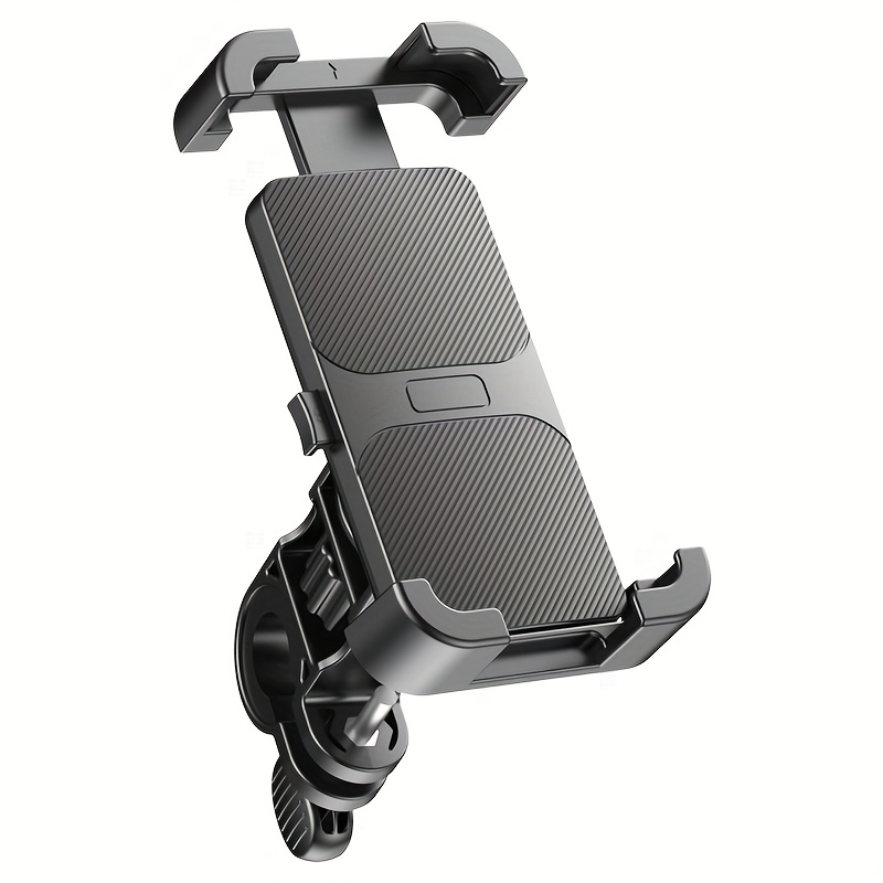TEMU Motorcycle/electric Vehicle/bicycle/bicycle Phone Holder/gps Navigation Holder, Abs Material, Double Vibration Suppressor, Anti-shake, Suitable