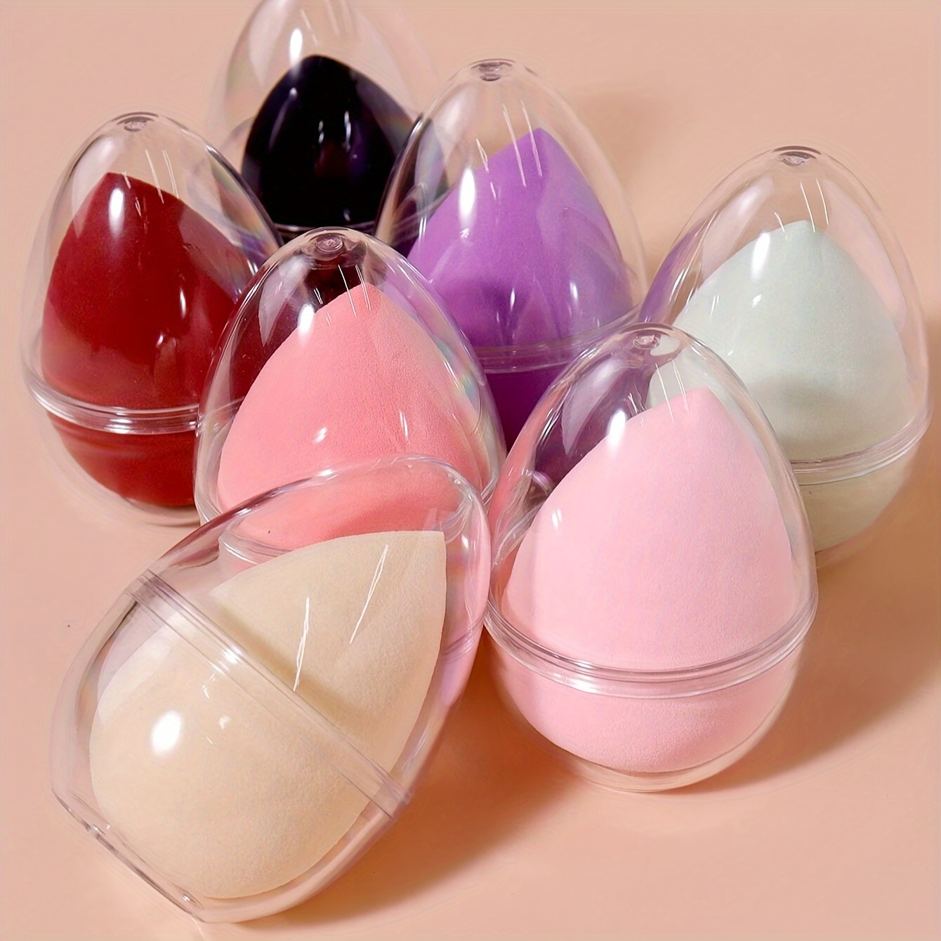 

1pc Makeup Sponge With Storage Box, Dry & Wet Dual Use Makeup Beauty Blender, Flawless For Liquid Powder Cream Foundation