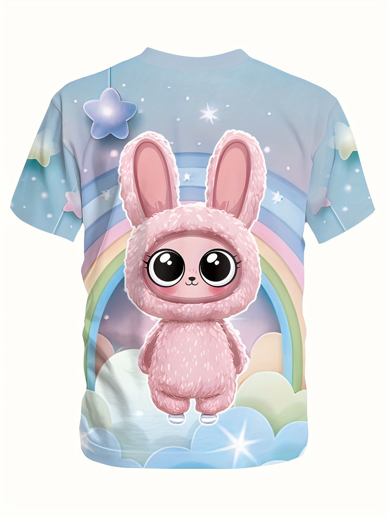 Girls' Summer Bunny 3D Print T-Shirt