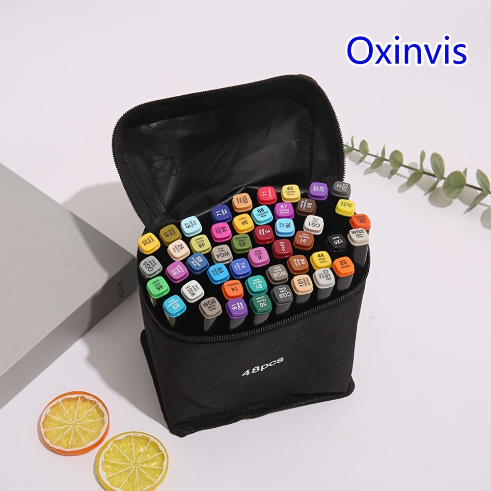 

30/48 Color Double Head Marker Pen Oil Marker Pen Set Cloth Bag Marker Pen Color Pen Painting Pigment Pen