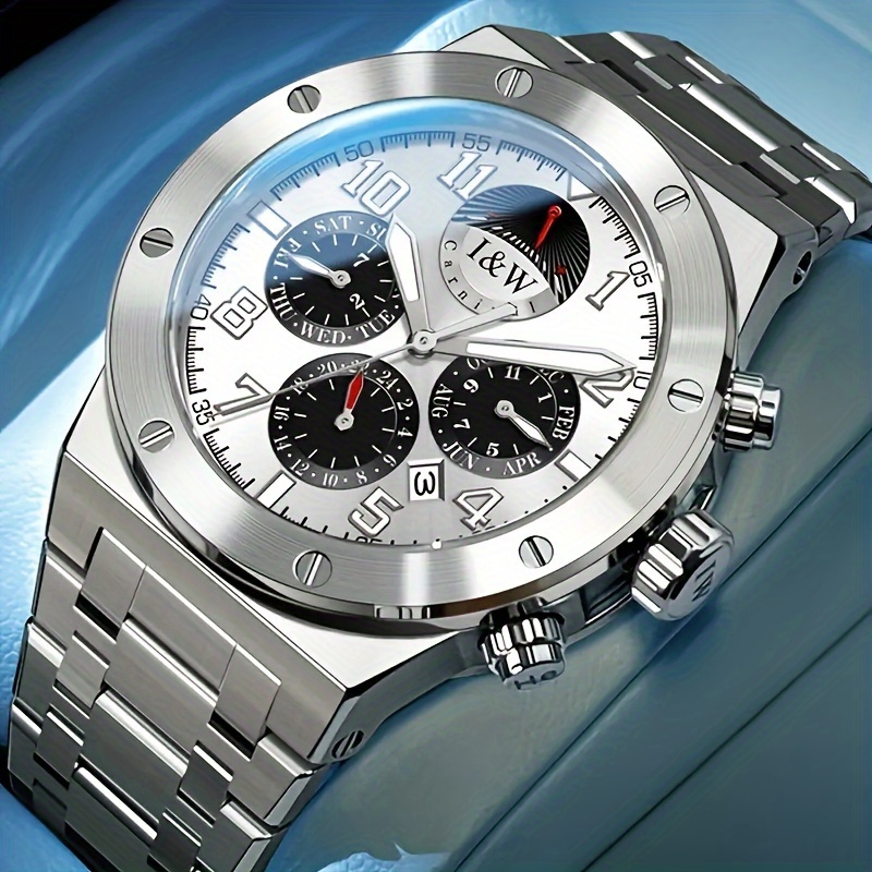 Image of [ I&w Carnival] Men's Fashion Sports Mechanical Watch, Diving Watch, Men's Multi-functional Wristwatch, Holiday Gifts