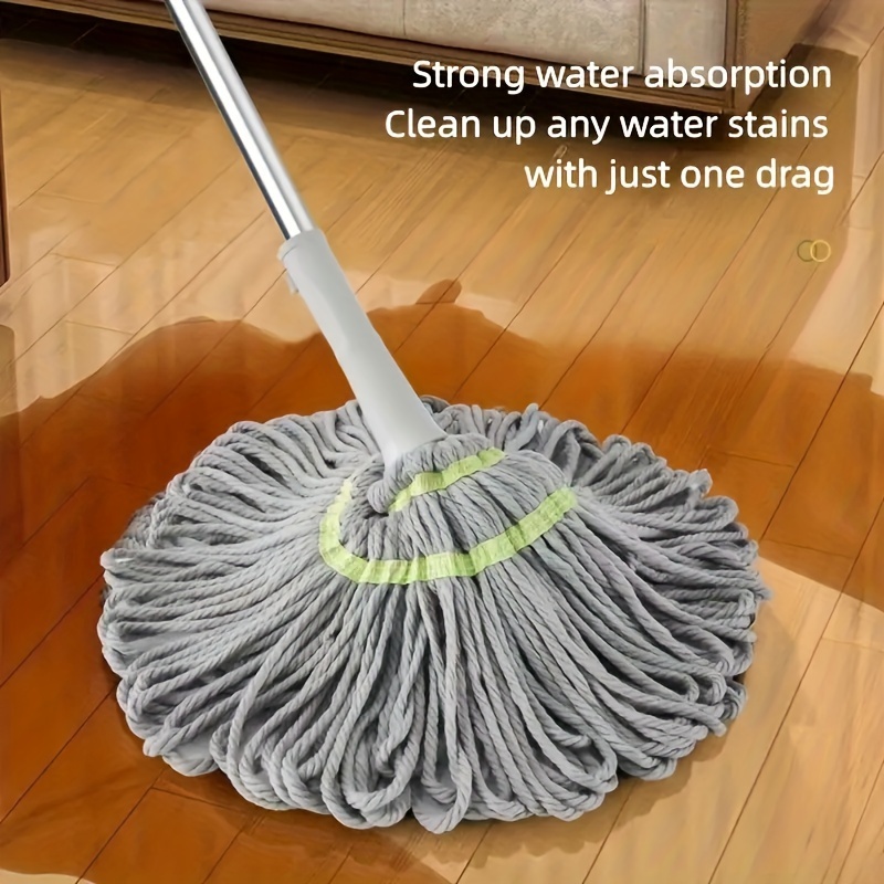 

Hands-free Wash Self-wringing Rotating Mop For Easy Floor Cleaning - Stainless Steel/plastic, Ideal For Kitchen, Living Room, Bathroom - No Electricity Needed, Daily & Cleaning Essentials, 1pc