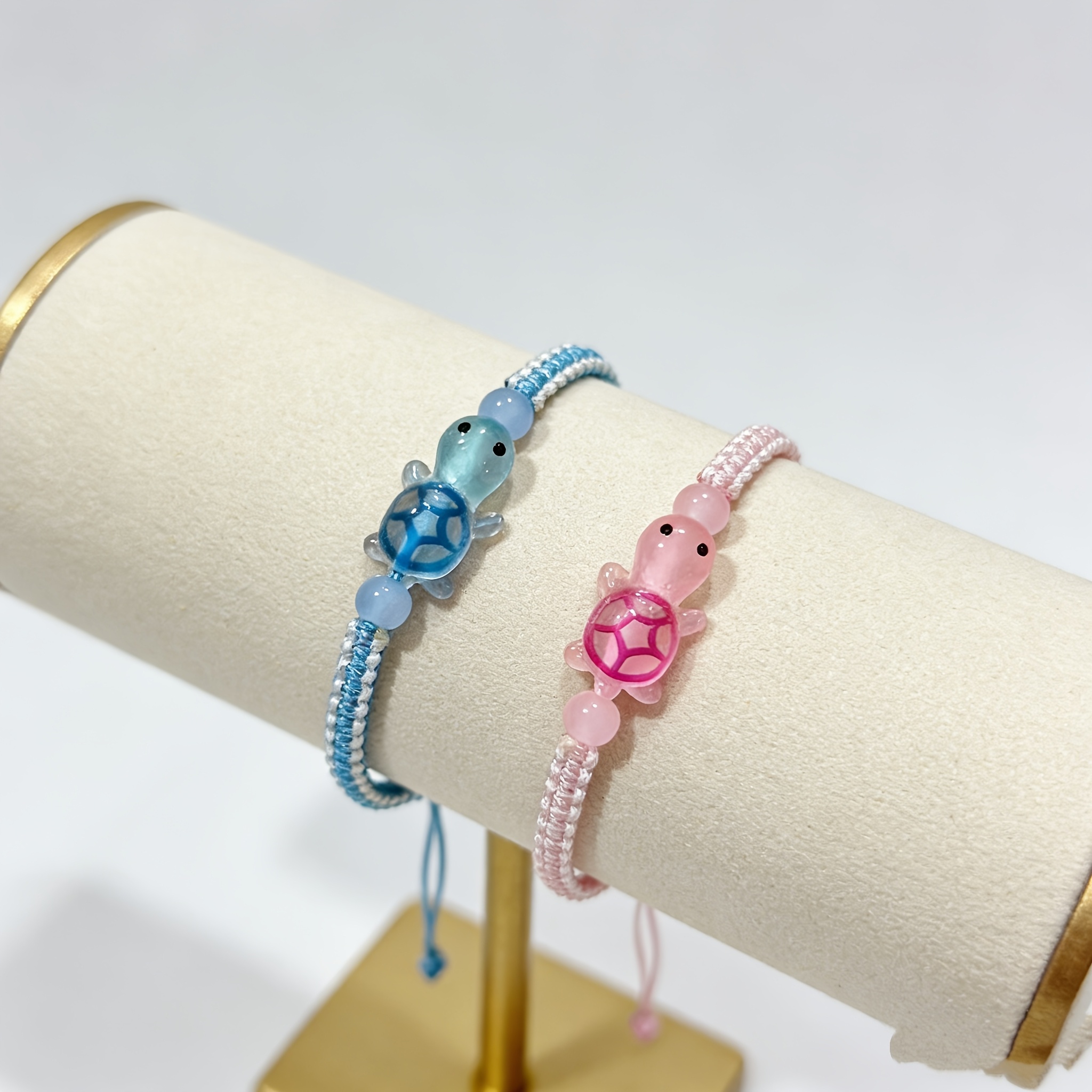 TEMU 1pc 1pcs Women's Adjustable Turtle Bracelet - Cute Woven Couple/suitable For Spring Summer Gift, Cartoon Turtle Wristband For Girlfriend, Best