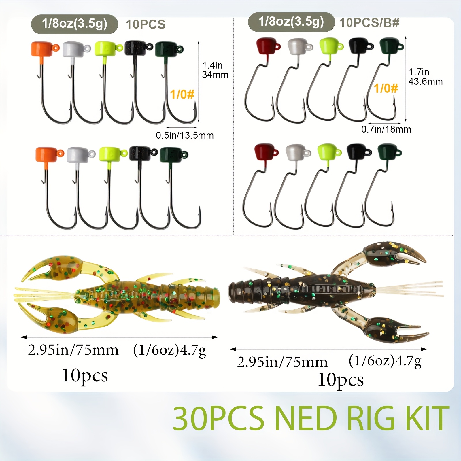 Missile Baits Ned Bomb Soft Plastic Lure - Floating Ned Rig Bait With Beaver Tail, Multiple Colors