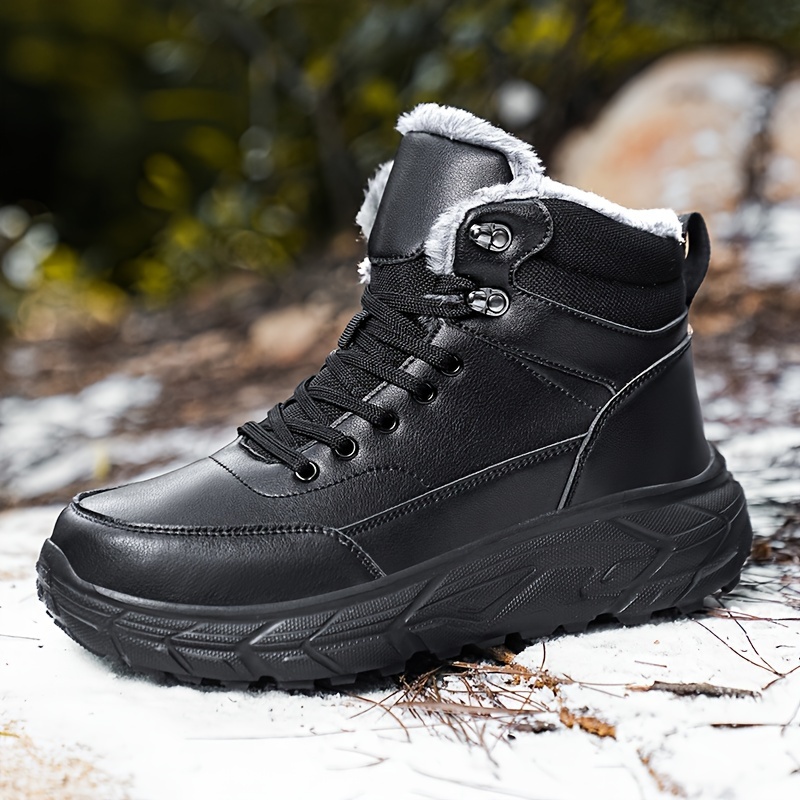 botas de invierno para hombre forro polar antideslizantes