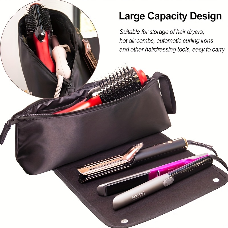 heat resistant curling iron travel case