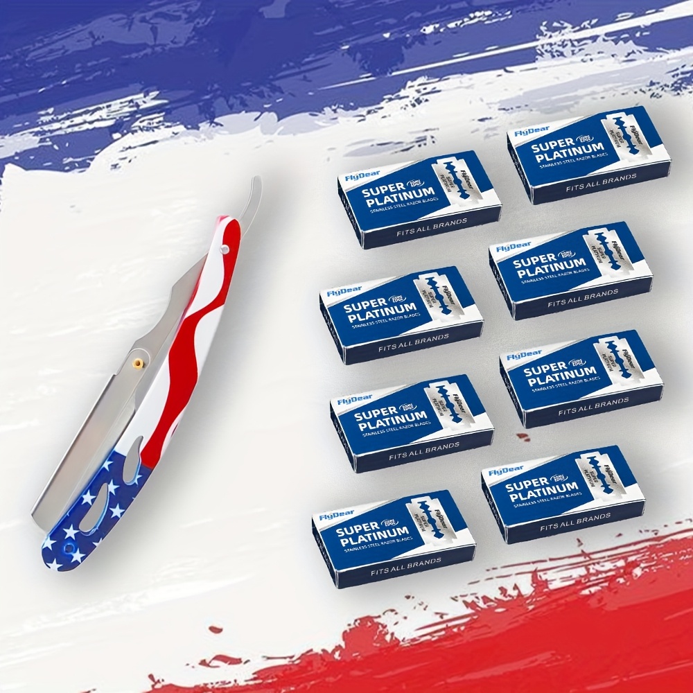 straight edge razor replaceable kit flag - Temu Kuwait