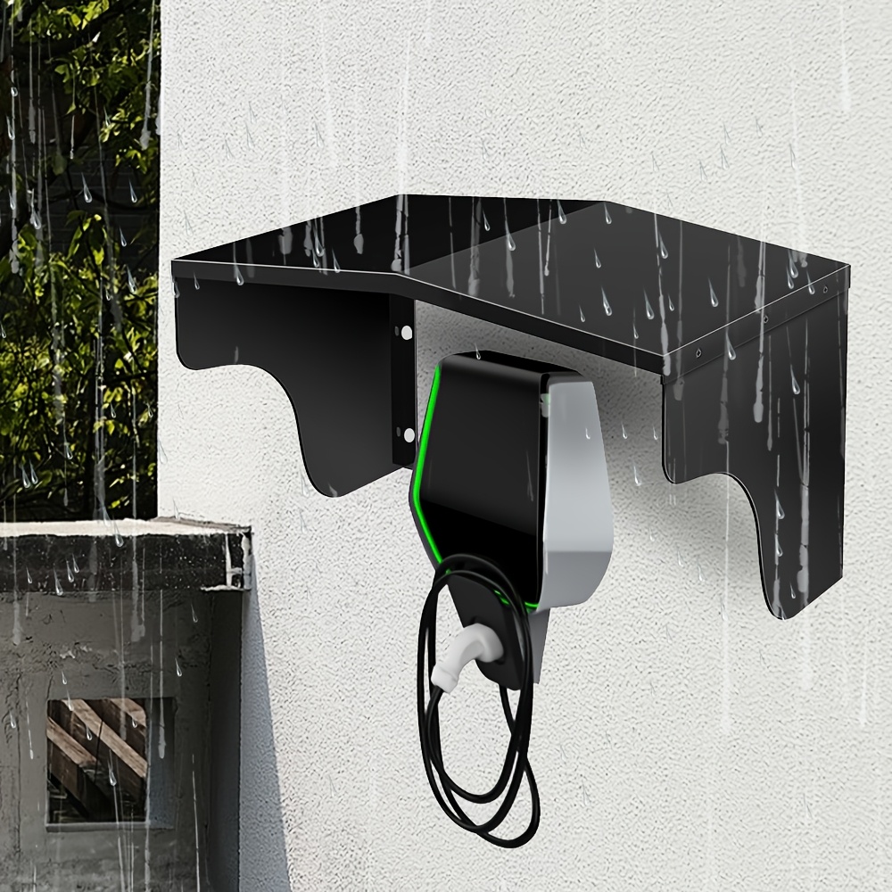 Universal Weatherproof Charging Station Cover, Wall-mounted Ev Charger Protection Kit, Rain & Snow Resistant Outdoor Charging Box Accessory, Without Battery