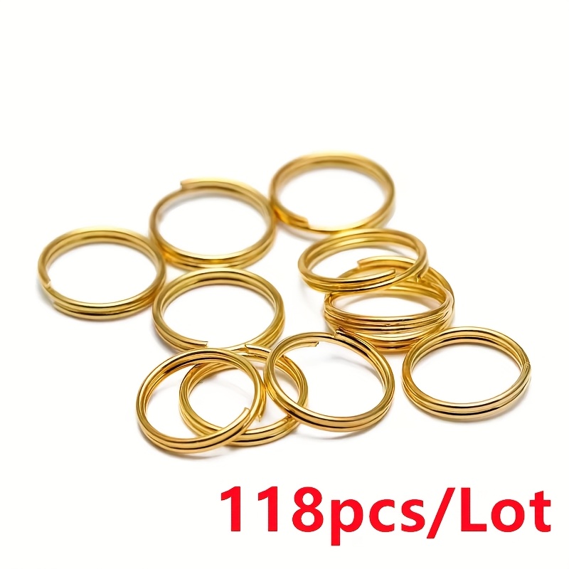 Image of 118pcs Lot Split Rings/jump Rings - Keychain Connectors, Small (4-16mm) Jewelry Loop Rings Suitable For Jewelry Making, Keychains, Charms, Beads - Connector Rings For Diy Crafts, & Building