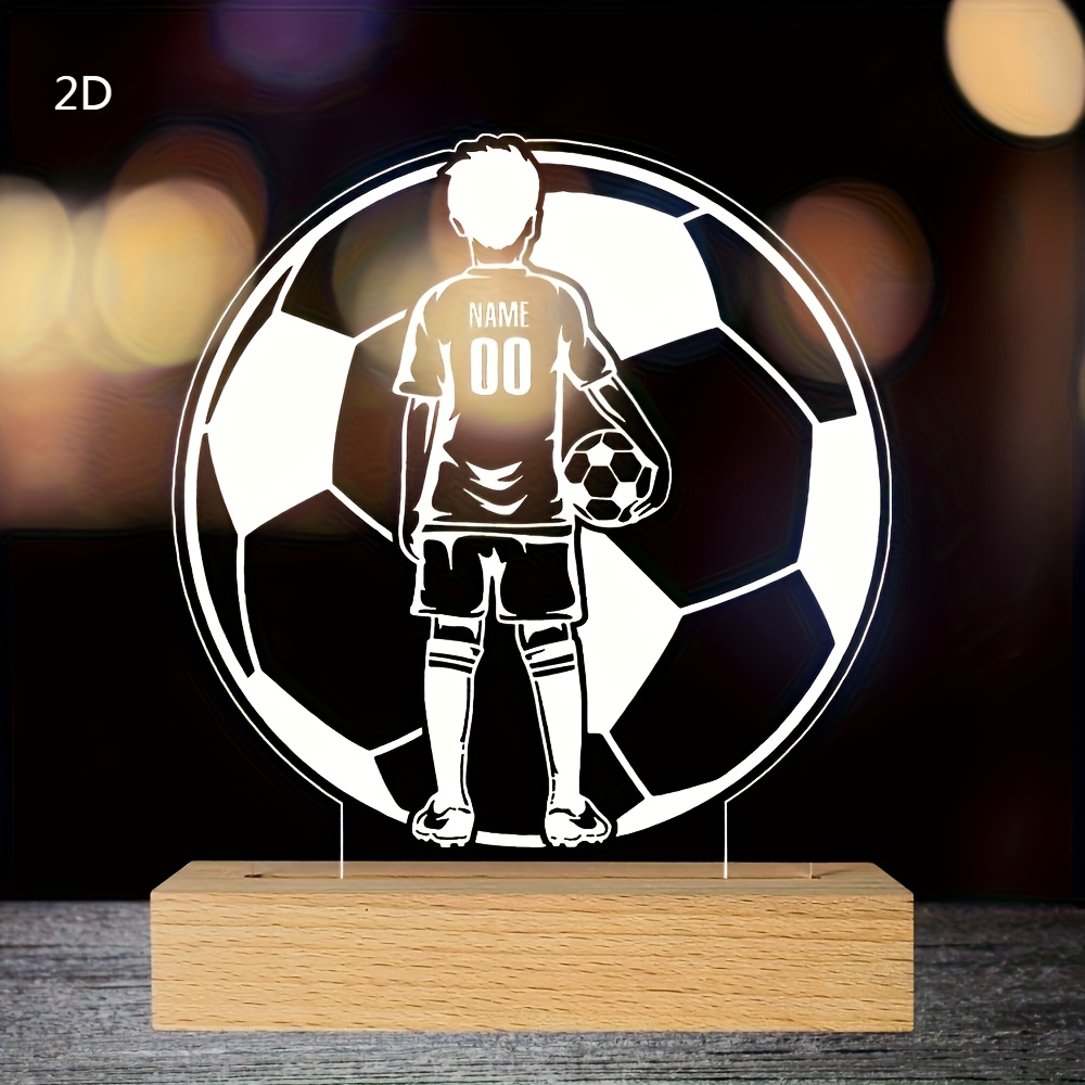 TEMU Maillot de Football Personnalisé 2D Plat avec Nom et Numéro - de Maillot de Football avec Nom/Numéro 1-99, Présentoir en Acrylique pour Bureau -