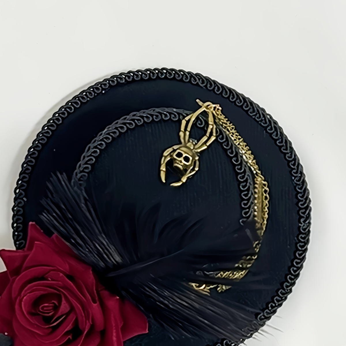 1pc steampunk top hat rose accents victorian - Temu display picture 2