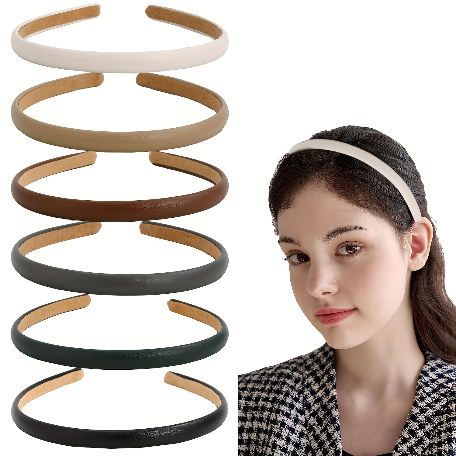 20 Stück Einfarbige Stirnbänder Aus Satin – DIY Haarbänder Zum Selbermachen & Verzieren