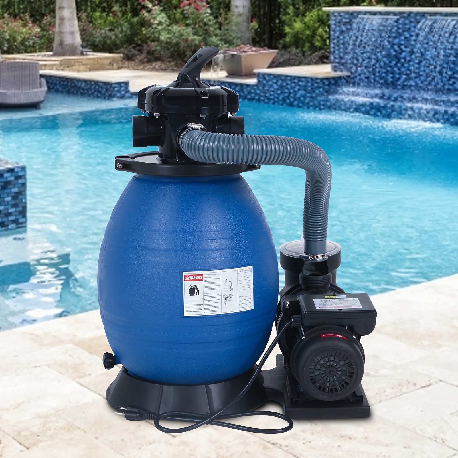 

Sand Filter Pump 0.35 With 13 Inch For Above Ground Pools 2450gph Swimming Pool Pump W/sand Filters System