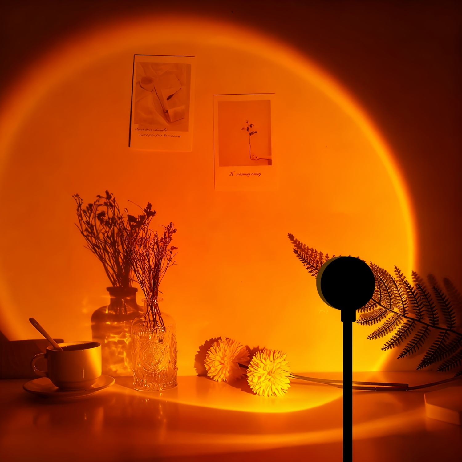 TEMU Usb Sunset Light Projector, Led Ambient Night Light, Suitable For Bedroom And Living Room Decor, Photography And Live Party Lighting, Energy.