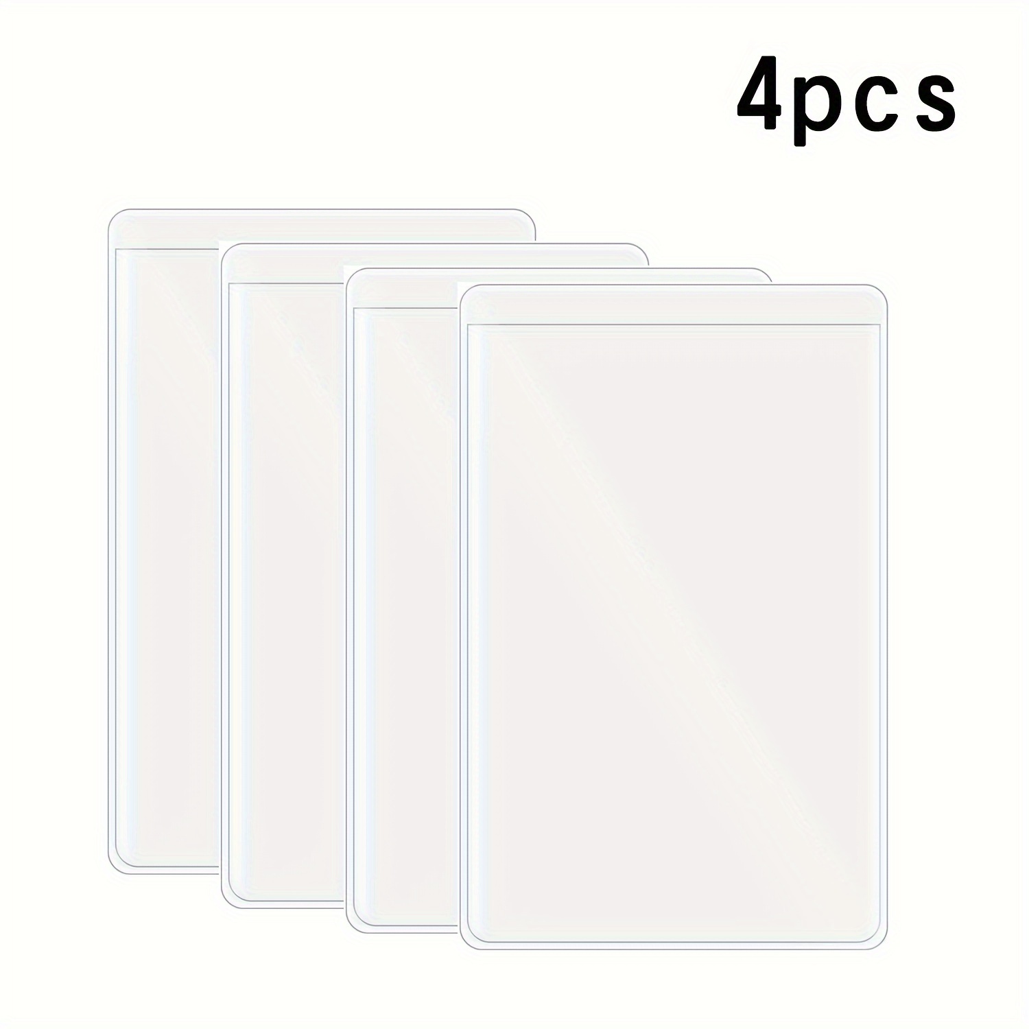 4pcs Clear Pvc Card Protector Sleeves - And Scratch-resistant For Medicare, Credit, Business, And Social Security Cards, Desk And Drawer Organizer For Home Storage
