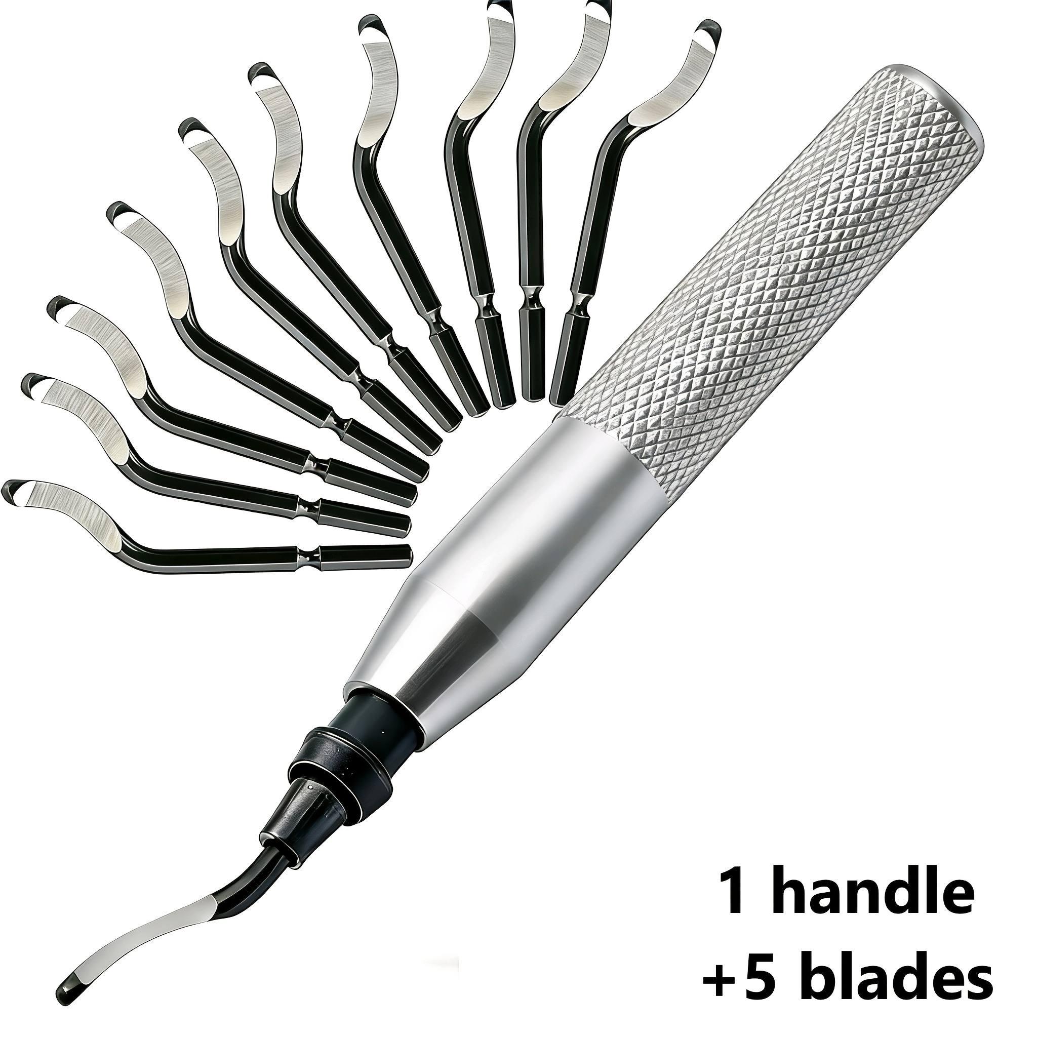 TEMU 6pcs/set Of Professional Deburring And Trimming Tools, Including 5 Hss Hss And Chamfering Chamfering Tools, Rotatable Tool Design, Precision