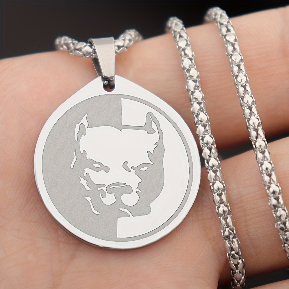 Sterling silver deals pitbull pendant