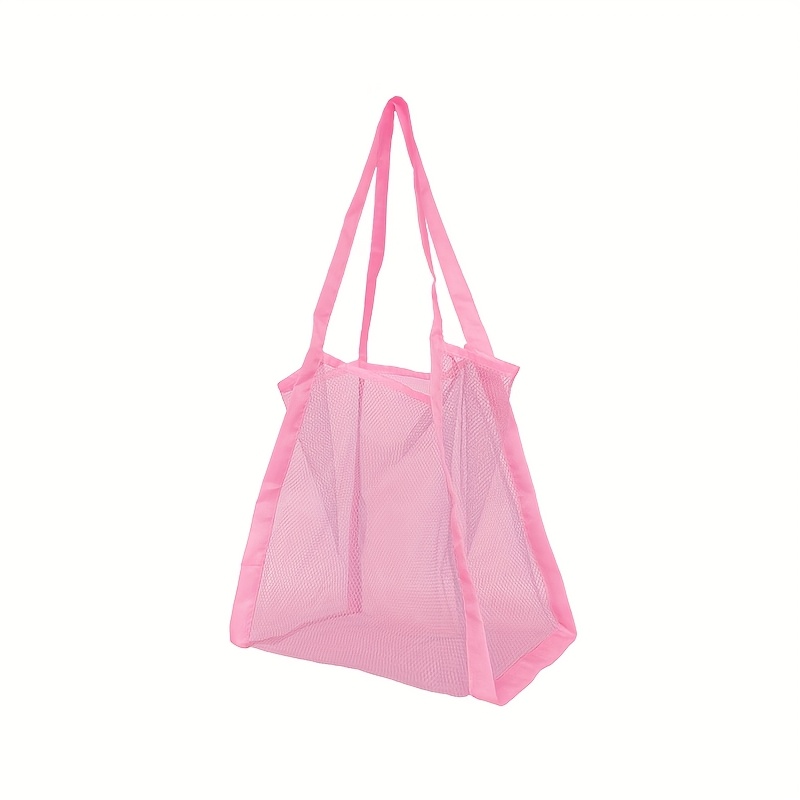Fitness Bag. Beach Net Storage Bag, Large-capacity Multifunctional Solid-color Shoulder Net Bag, Mesh Beach Bag Toiletry Storage Bag, Suitable For Summer And