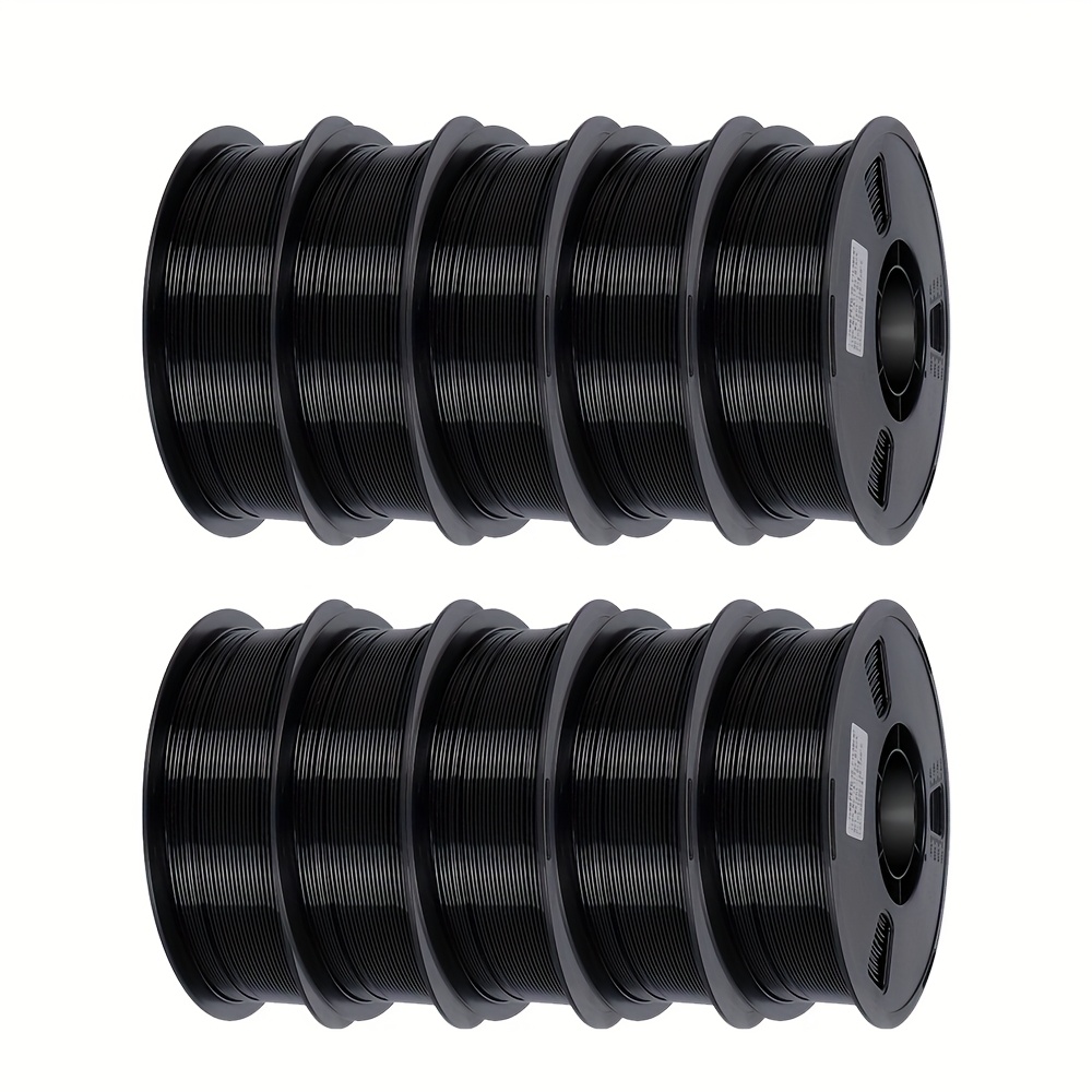 TEMU 5kg/10kg Roll Pla Filament 1.75mm Compatible For 3d Printers, 1kg Per Roll Spool - High-purity Pla Plastic Material Suitable For Fff/fdm 3d